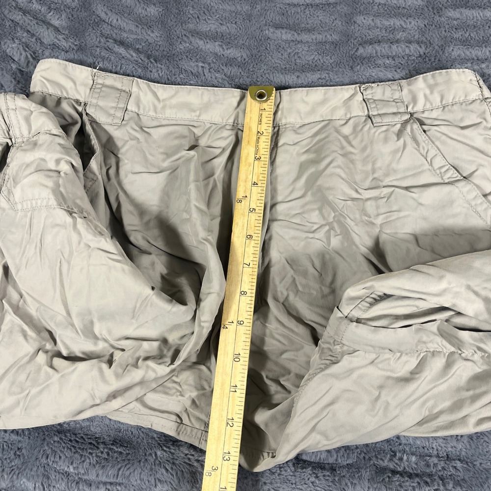 Dakota Grizzly Large Convertible Cargo Pants Khaki Nylon Hiking Zip Off Leg - Picture 5 of 8